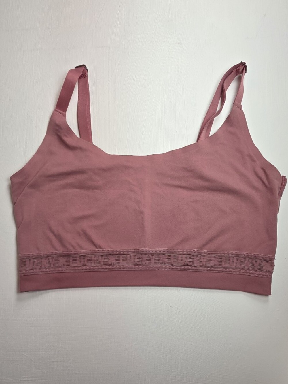 Lucky Brand 1X Rose Mauve Seamless Crop Bralette